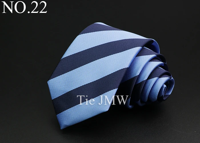 Classic Stripe Mens Tie - Jacquard Necktie in Red Blue Green for Daily Wear and Weddings