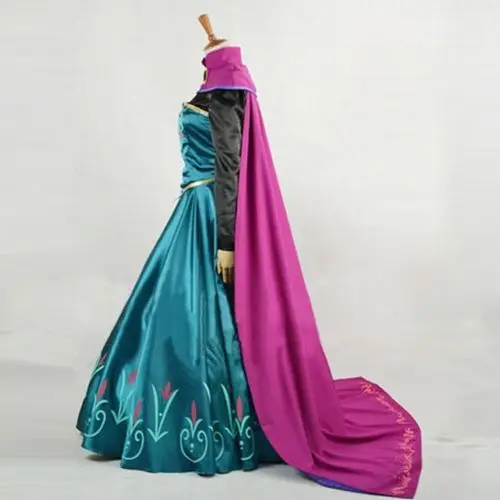 Novelty Woman Dress Playing Frozen Snow Anna Fancy With Cape Queen Cosplay Stage Costume Women Adults | Женская одежда