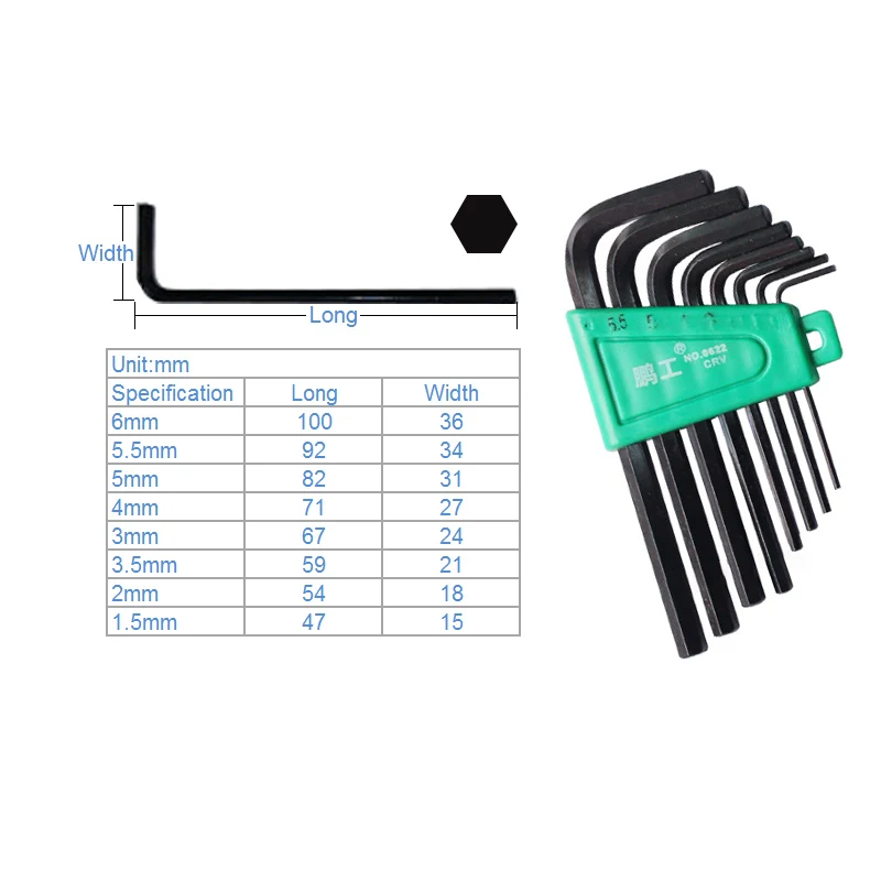 8 шт./компл. шестигранный ключ гаечный l ручка винты аппаратный для ремонта