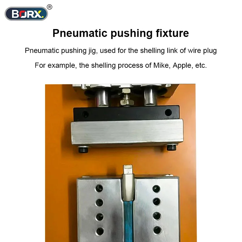 

USB Pneumatic Push Fixture Data Cable Aluminum Shell Installation Fixture Apple Wire Plug Foot Pedal Combination Shell Pusher