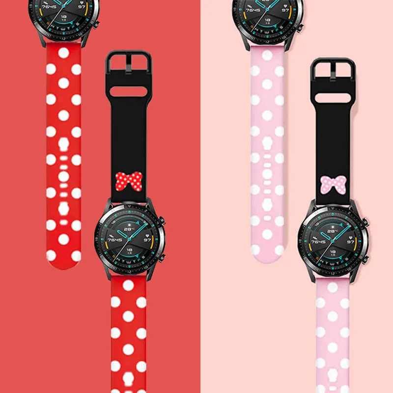 

20/22mm Printing Silicone Correa For Samsung Galaxy Watch 3 4 Strap Active 2 Gear S2 BracelActive 2 strap Huawei Watch 20mm 22mm