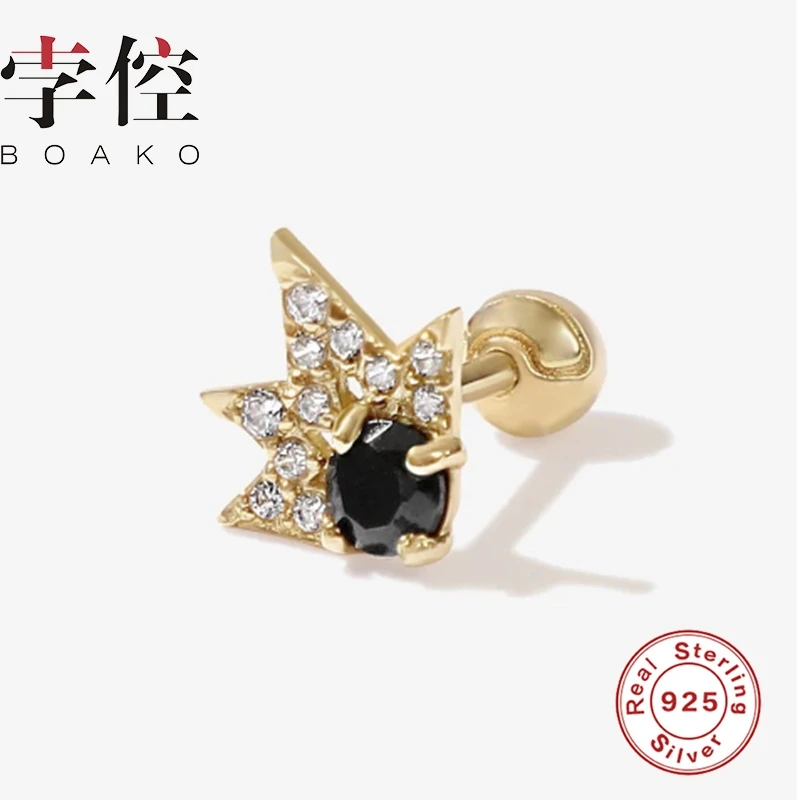 Женские серьги гвоздики из серебра 100% пробы с фианитом|Серьги-гвоздики| |