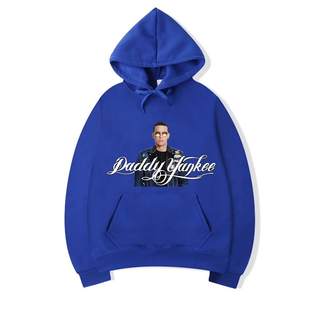 Мужские толстовки с капюшоном Daddy Yankee повседневные флисовые зима осень