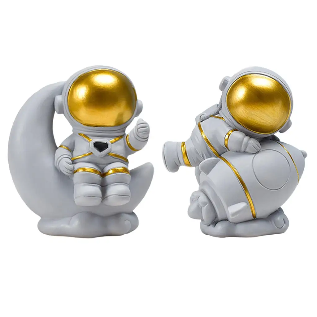 

Статуэтка астронавта, Статуэтка из смолы, Космический человек, луна, скульптура, декоративные статуи космонавта, миниатюры, подарок для дет...