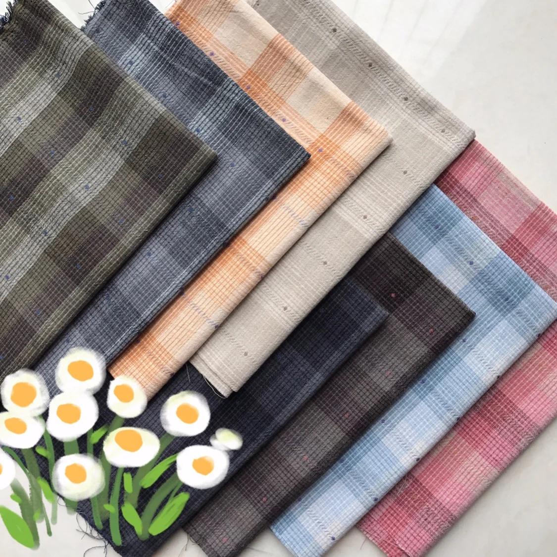 Маленькая ткань сделай сам японская групповая из окрашенной пряжи для шитья