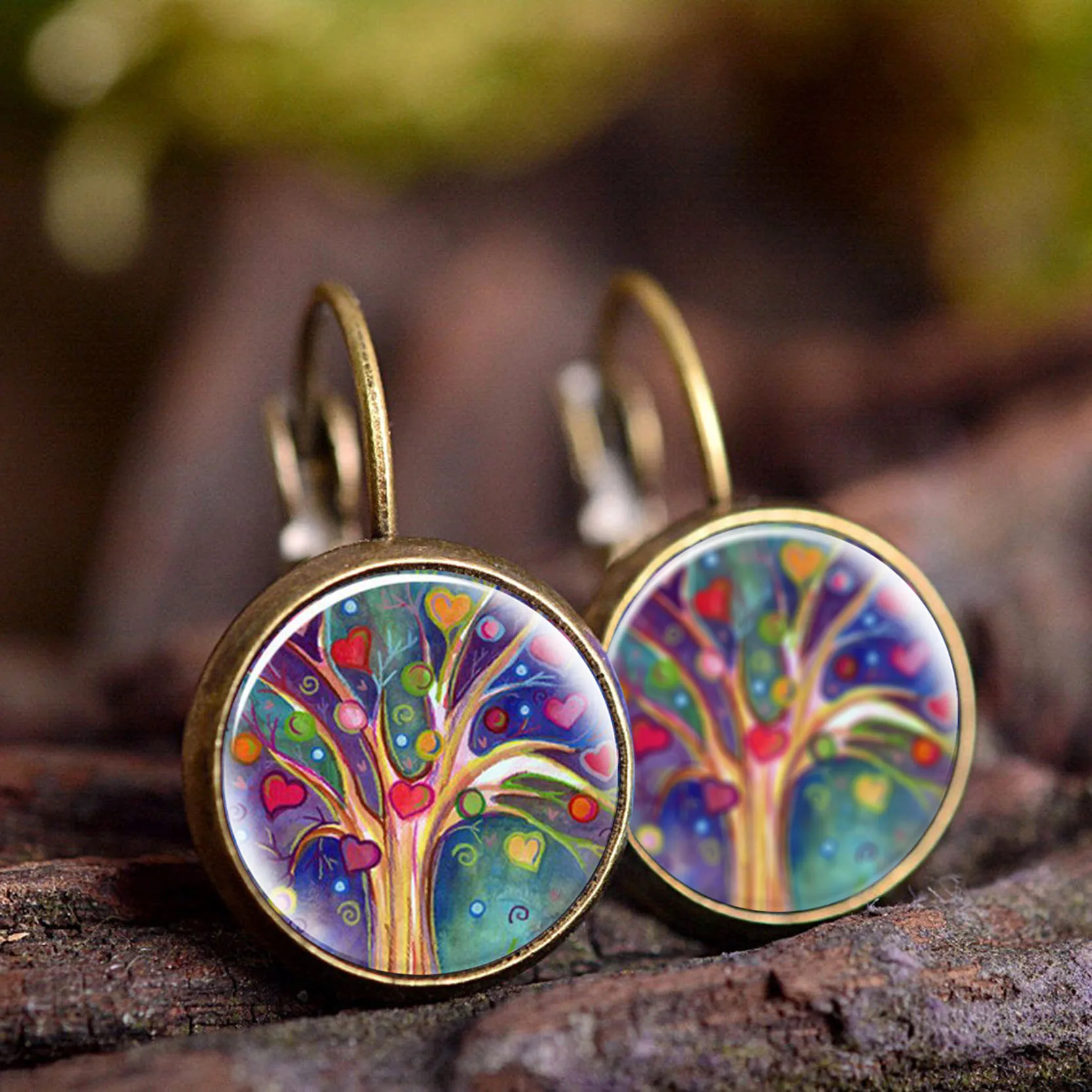 Женские серьги KCALOE Винтажные с подвеской в виде дерева|Серьги-гвоздики| |