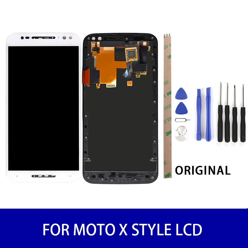 Для Motolora Moto X style XT1575 XT1572 ЖК-дисплей с рамкой сенсорный экран панель дигитайзер сборка запасные части