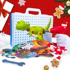 Детский инструмент, игрушки, электрическая дрель, шурупы, 3D пазл, обучающие игры для ролевых игр, сборка животных, модель блока, игрушка