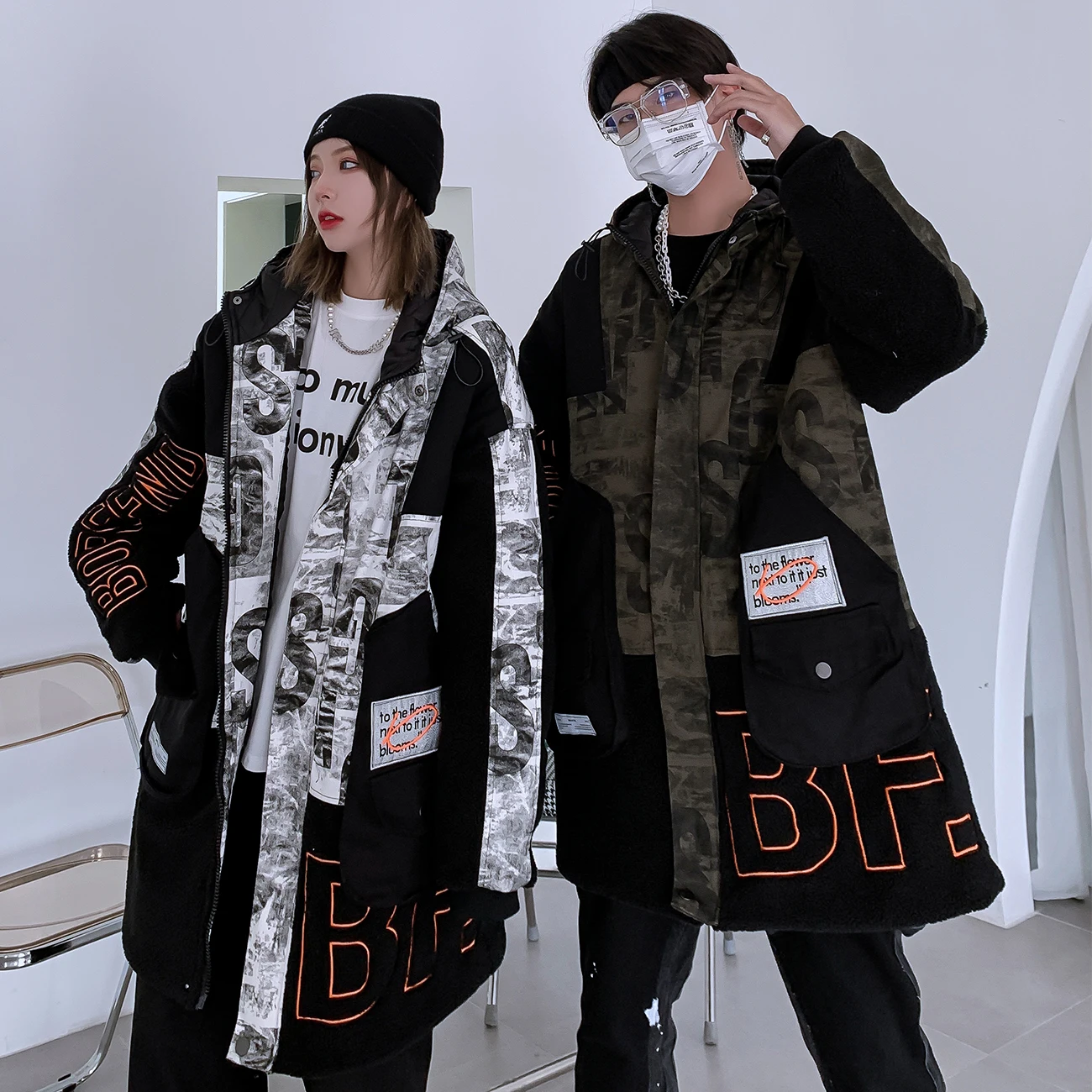 11 BYBB'S темные Лоскутные замшевые толстые парки мужская куртка в стиле хип хоп