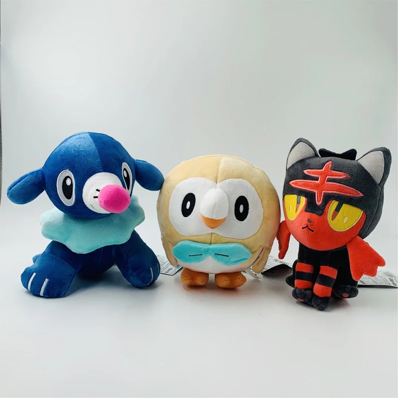 20 см Rowlet Popplio Литтен покемонов кукла плюшевые игрушки Kawaii аниме рождественские