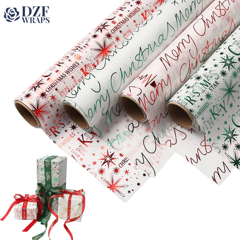 

5 Yard Luxury Flower Bouquet Packaging Paper Birthday Gift Box Diy Material Christmas Gift Wrapping Paper Roll Gold Foil