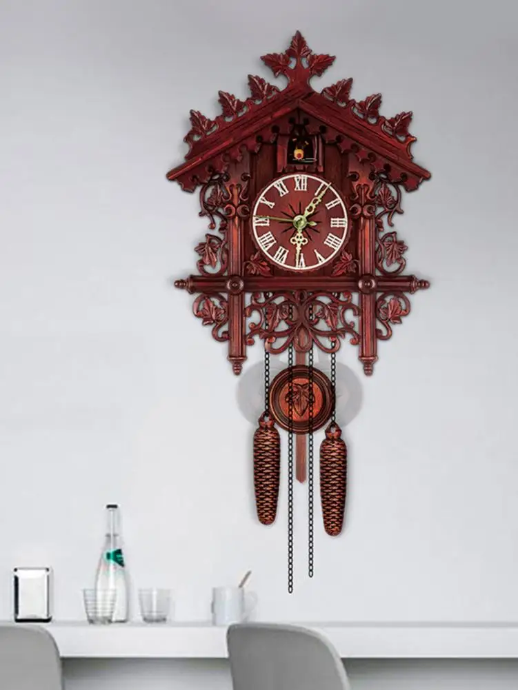 Настенные часы Cuckoo черный лес деревянные ручной работы домашний декор |