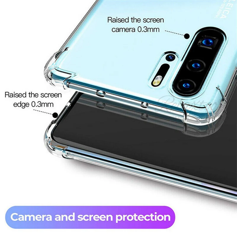 shockproof soft silicon phone case for huawei p30 p40 pro lite e clear case tpu protection cover huawey p 40 30 p30lite p30pro free global shipping