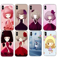 naughty cute little girl phone case covers for iphone 11 pro xs max 8 7 6 6s plus x 5s se 2020 xr pattern soft tpu shells fundas