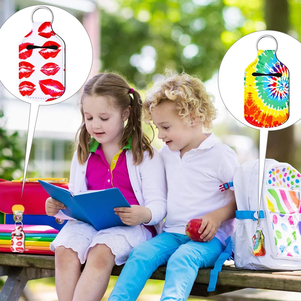 

30ml Travel Bottle with Clip Keychain Holder for Hand Sanitizer Soap Liquid Shampoo and Lotion Refillable Containers Bottles 2PC