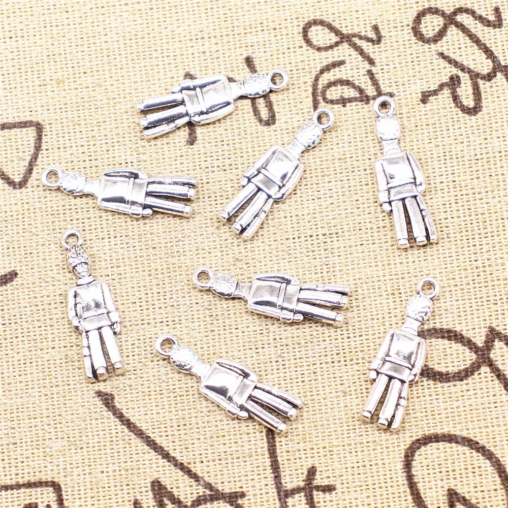 

Charm For Making Jewelry Pendants Antique Silver Color Baseball Player 9x27mm 10pcs
