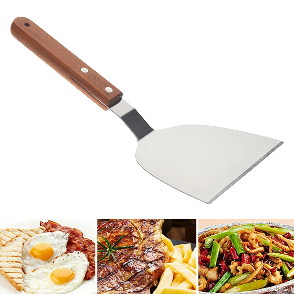 

Stainless Steel Steak Frying Shovel Spatula Pizza Grasping Cutters Spade Pastry BBQ Tools Cookware Turners Kitchen Utensils