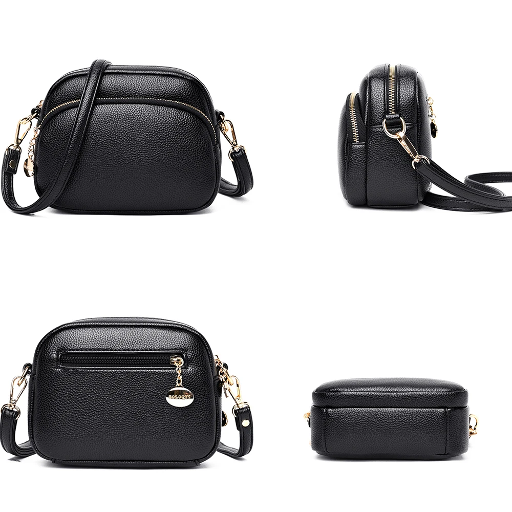 Женская кожаная сумка через плечо маленькая дамская сумочка для девушек