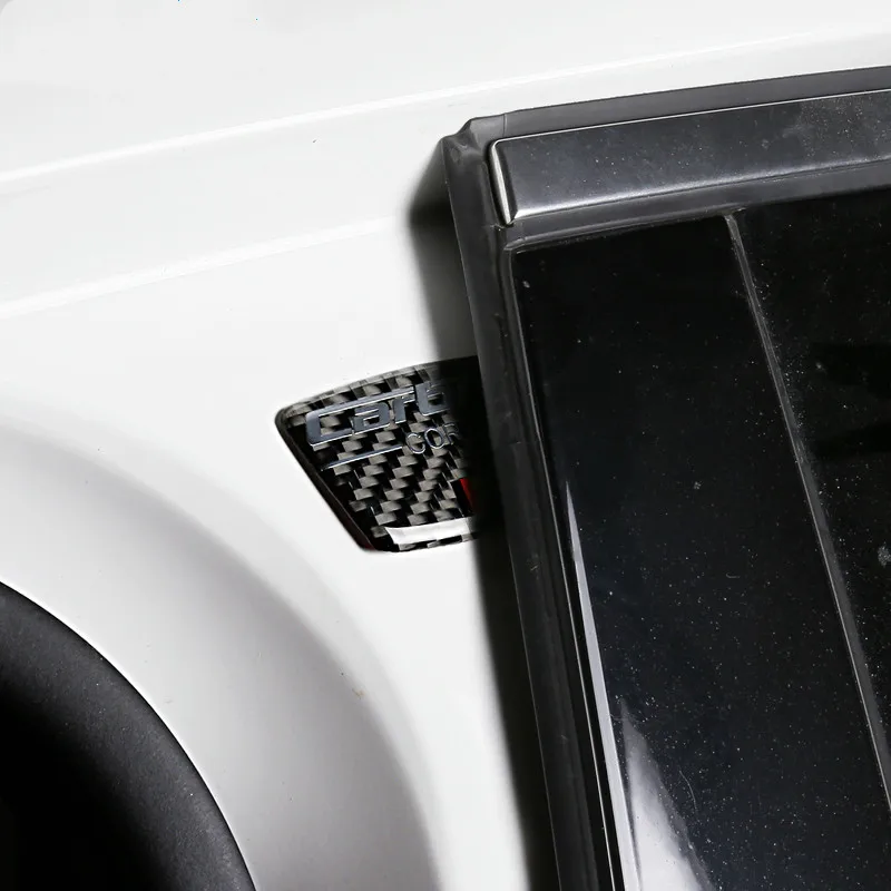

Mutips Carbon Fiber Emblem Car Stickers B Column Door Bumper Cover Auto For Mercedes C Class W205 C180 C200 C300 GLC Car Styling