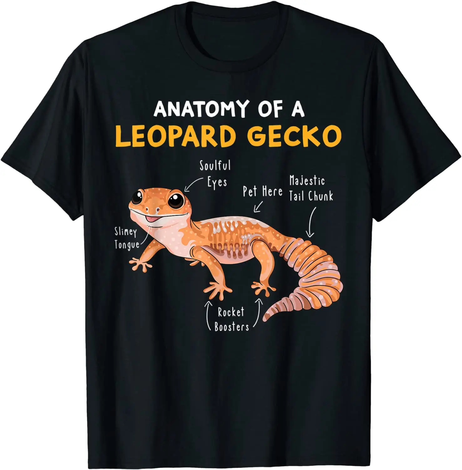

Анатомия леопарда Gecko забавная футболка Gecko мама рептилии папа