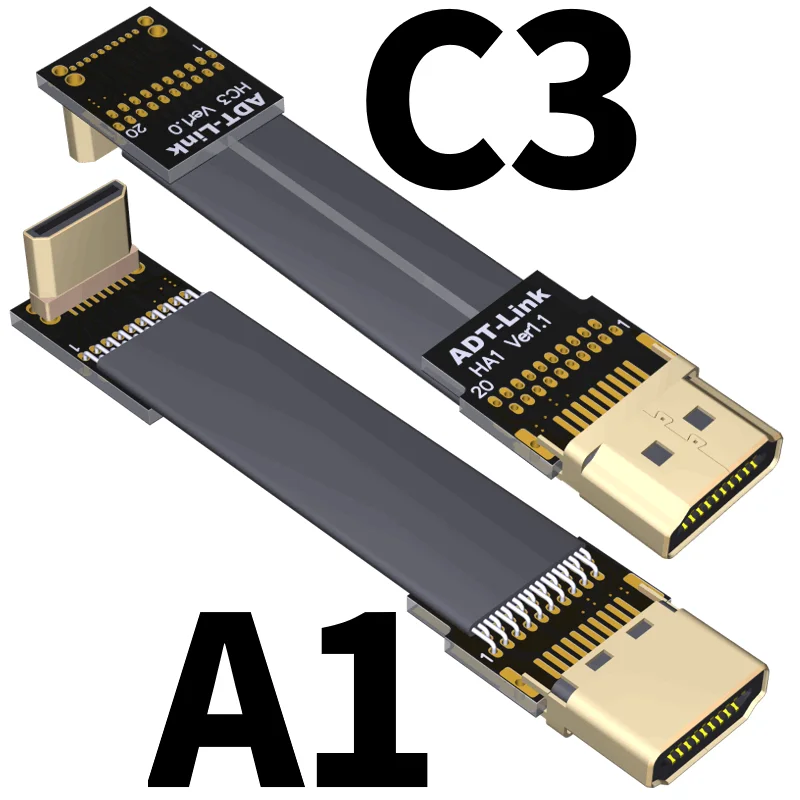 

HDMI-compatible Mini Micro Shielded FPC Flat Extension Cable 4k 60Hz FPV Aerial Photography Gopro Camera Standard HDMI-Cables