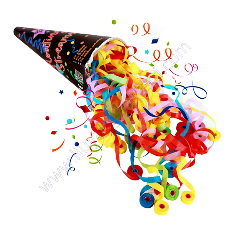 

hand throw Pop Confetti Popper Cannon Wedding Baby Bride Shower Event Party Supplies Birthday Decoration Kid’s Toy streamer cone