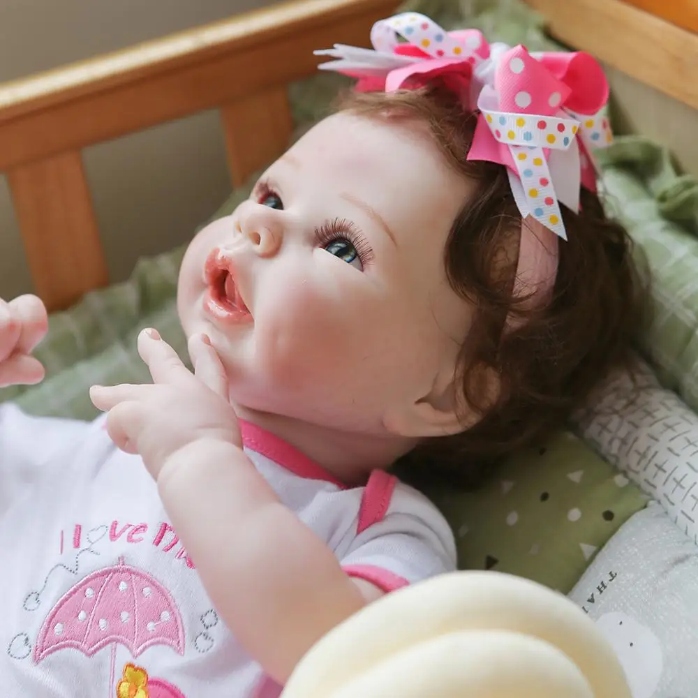 NPKDOLL 22 дюйма силиконовые куклы Reborn alive новорожденные младенцы Bebe Реалистичная