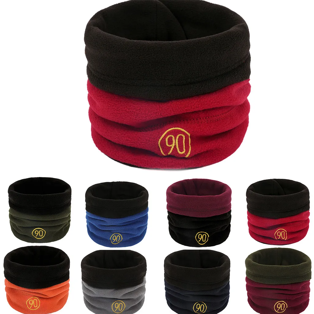 Однотонный теплый шарф унисекс флисовые вязаные шарфы двусторонний женский