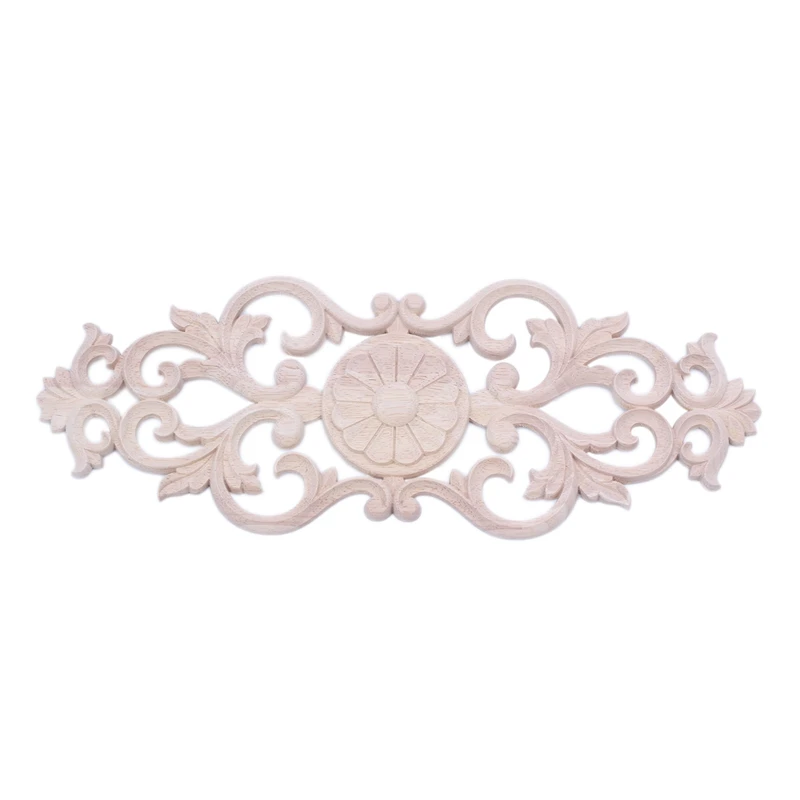 

Rubber Wood Carved Applique Retro Furniture Crafts Decor New(40*15Cm)