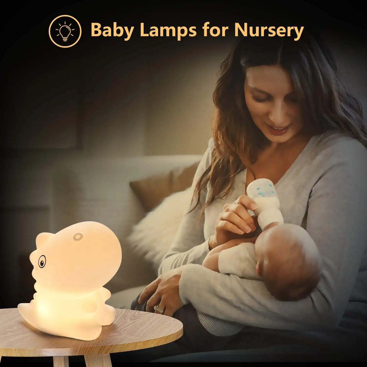 

Led Silicone Night Lights For Baby Kids Room Children Bedroom Soft Dinosaur Nursery Lamp Decoration Home Decor Christmas Gift