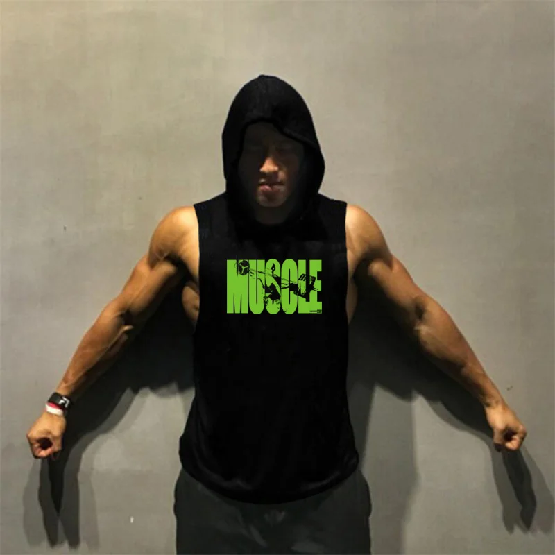 Повседневная безрукавная футболка для тренажерных залов хлопковый топ на