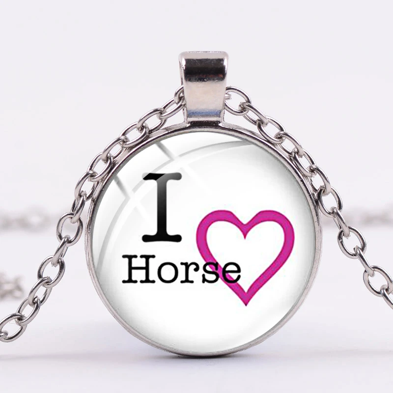 Ожерелье Infinity Love для лошади изысканное посеребренное ожерелье с мультяшными