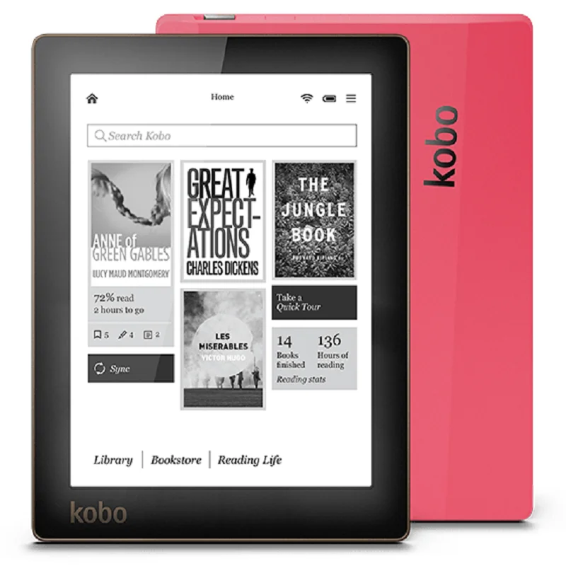 Электронная книга Kobo Aura устройство для чтения электронных книг 6 дюймов 1024x768 4 Гб
