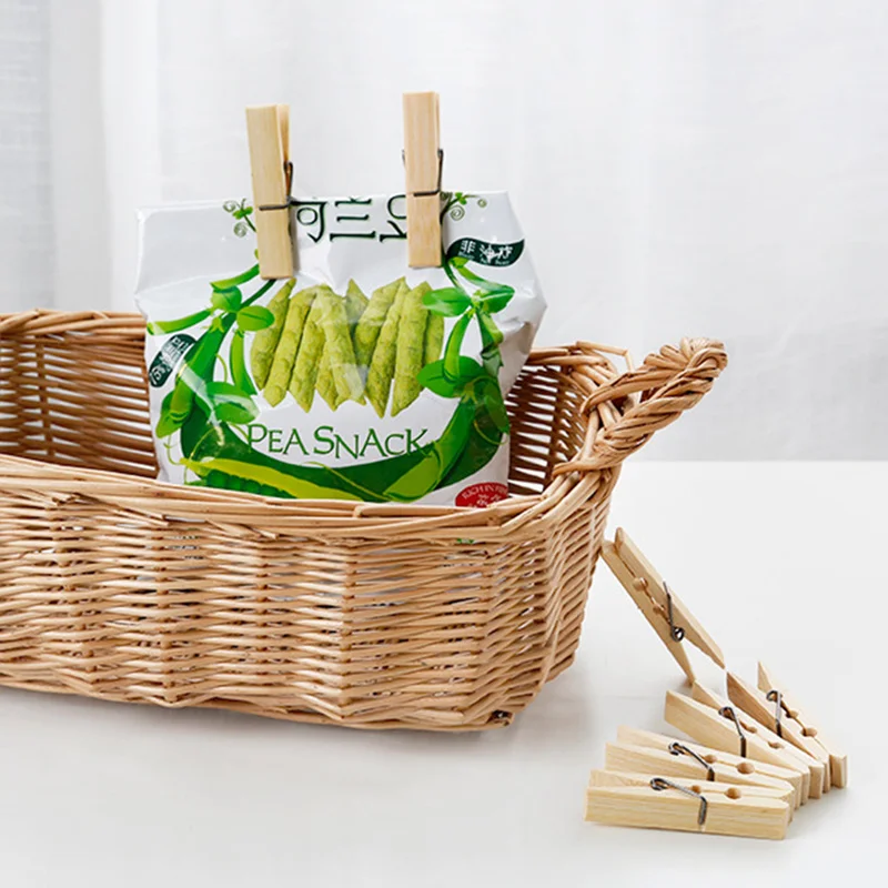 Многофункциональная бамбуковая ветрозащитная прищепка для хранения