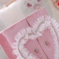 pink mini heart closet jewelry necklace pendant earring ring storage box