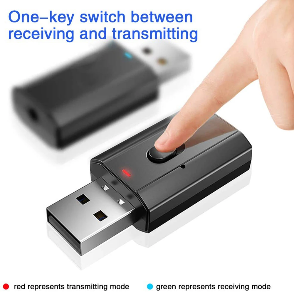 

USB Bluetooth Adapter Wireless Audio Bluetooth Transmitter Receiver for PC Laptop TV 3.5mm AUX Music Receiver Sender Adaptador