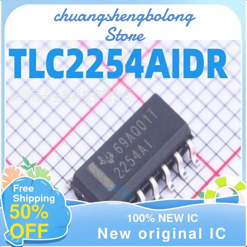 

10-200 шт., TLC2254 TLC2254AIDR TLC2254AID SOP14, новый оригинальный IC