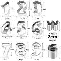 stainless steel alphabet letter cookie cutters mold biscuit number cutter set cake decorating moulds fondant cutter set