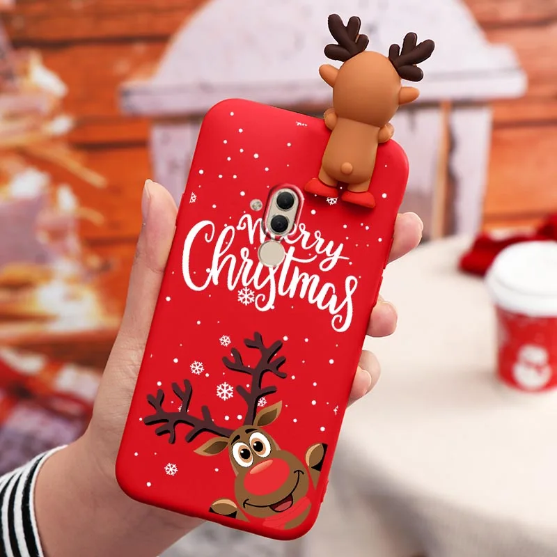 Чехол для Huawei Mate 20 Lite новогодний подарок 3D кукла мультяшный Рождественский чехол