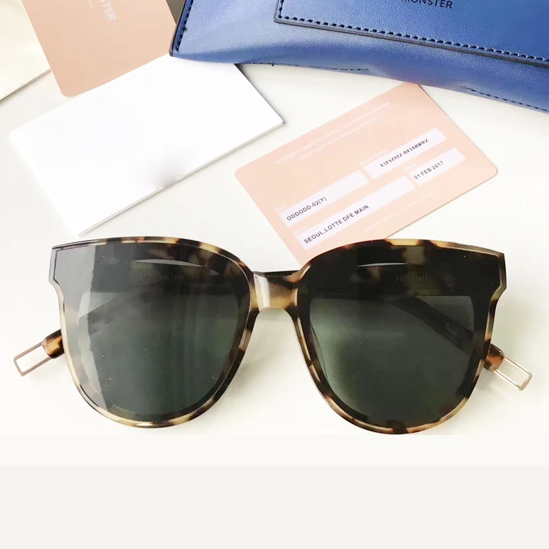 Винтажные корейские брендовые дизайнерские нежные солнцезащитные очки в стиле