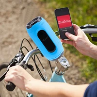 waterproof solar bicycle light portable wireless bluetooth speaker wireless fm radio mobile power supply bicycle stand