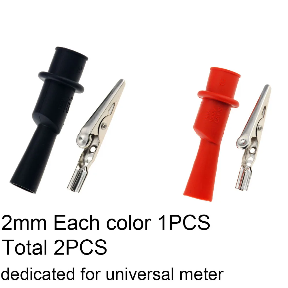 

Щипковые зажимы 2 шт. 1000В/10А Nickel-plated brass, PVC rubber sheath 2мм 4мм Jack