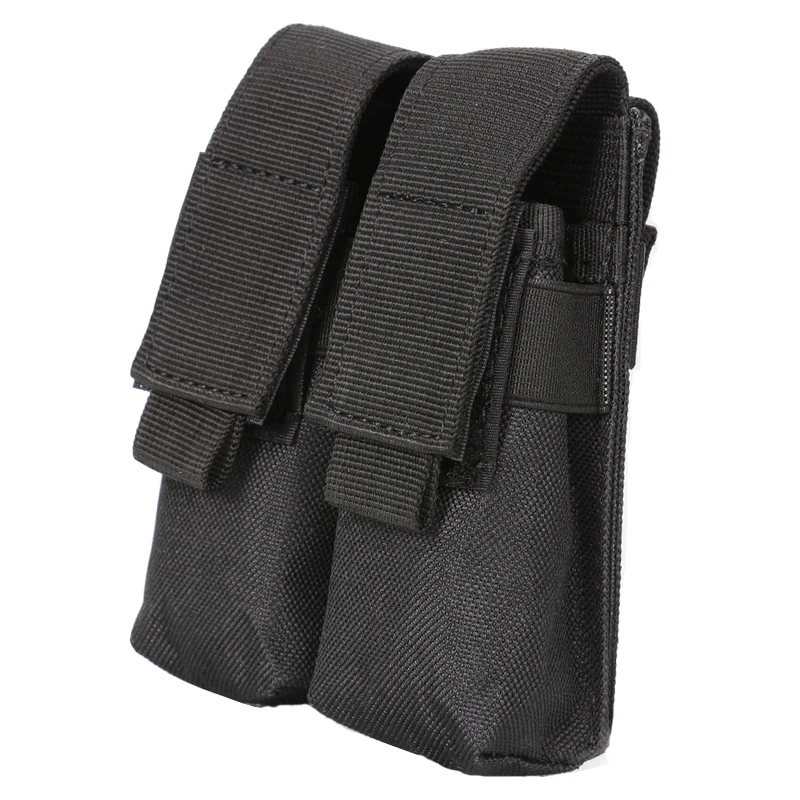 

Molle Pistol Mag Pouch Tactical Pistol Double Magazine Pouch Molle Clip Military Airsoft Mag Holder Bag