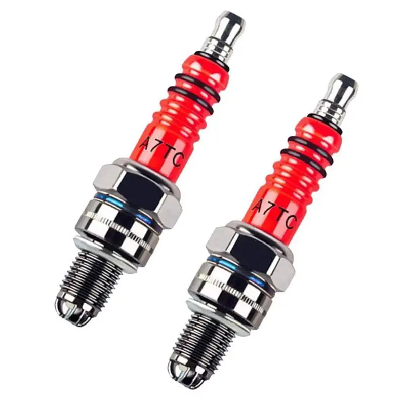 Pack of 2 Racing 3 Electrode Spark Plug A7tc for 50cc 110cc 125cc 150cc Atv Scooter Dirt Bike Go Kart | Инструменты