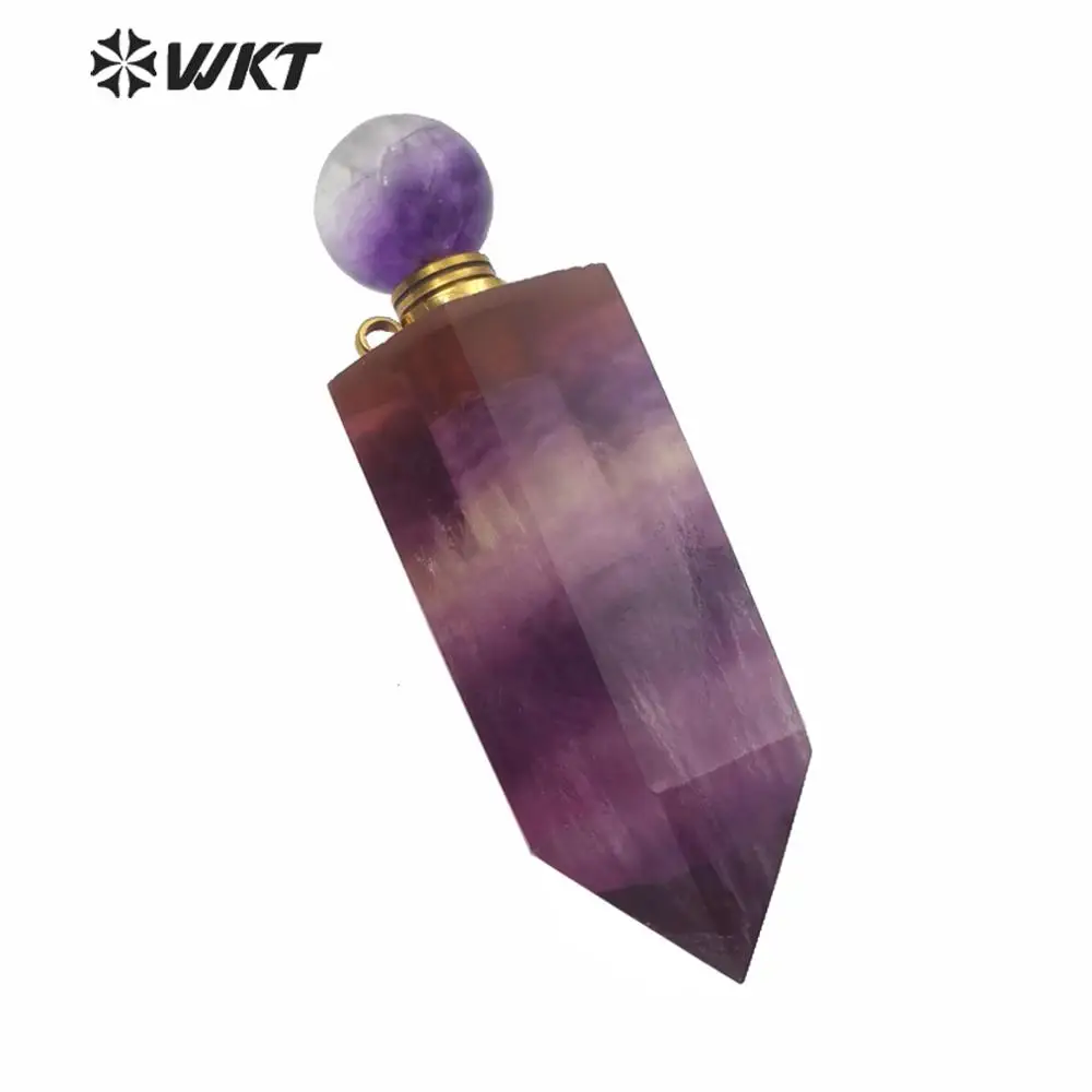 Женский кулон из натурального камня золотистый с двойным круглым крючком Модный