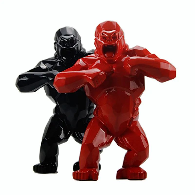 Высокое качество скульптура из смолы 40*20*52 см Angry Статуэтка гориллы King Kong