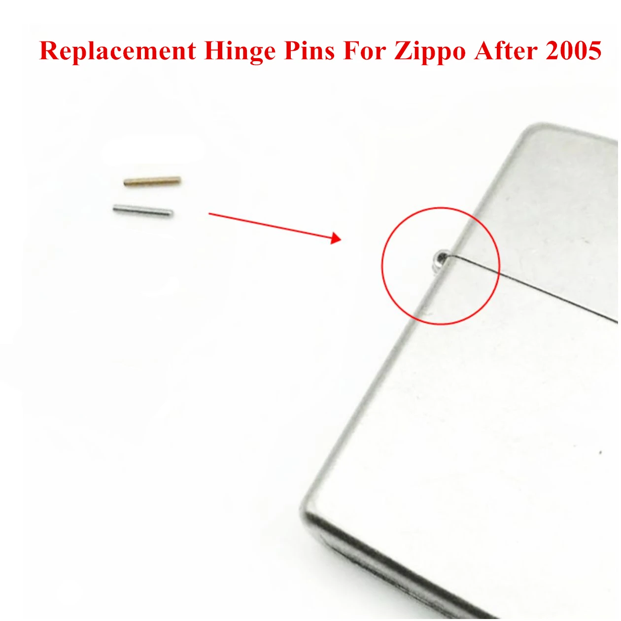 

4pcs Gold/Silver Copper/Stainless Steel Universal Kerosene Petrol Lighter Hinge Pins Repair Replacement Part For Zp After 2005