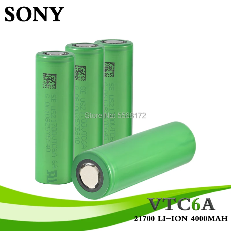 

Аккумулятор для электронной сигареты SONY 21700, 3,7 в, 30 А, литий-ионный, 4000 мА · ч, перезаряжаемый аккумулятор accu 21700