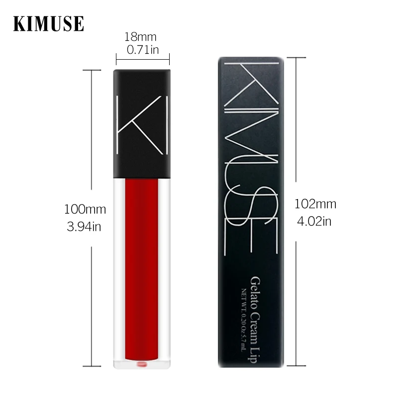 Жидкая помада KIMUSE блеск для губ матовая губная телесного цвета долговечная
