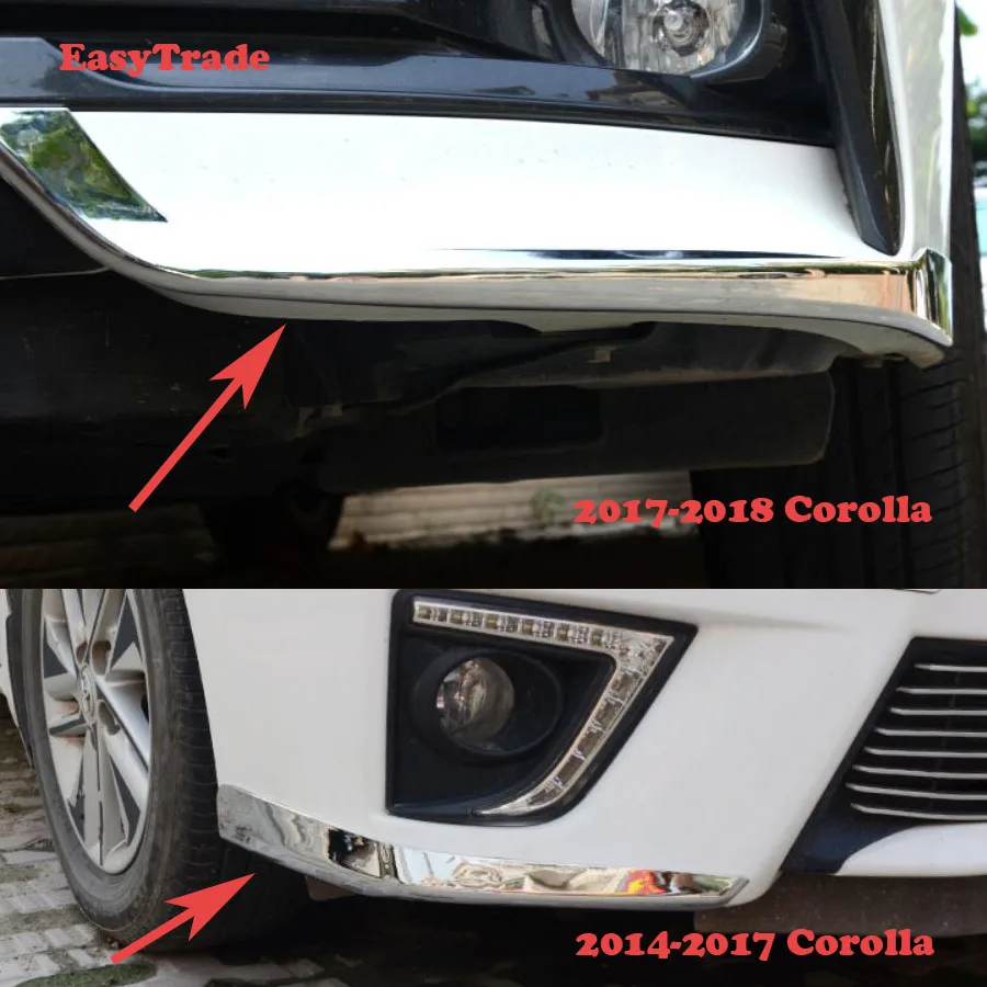 2 шт. ABS хромированный автомобильный передний Боковой бампер Защита угловая